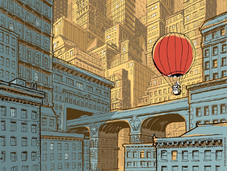 Destinations illustration © Paul Hoppe which he sells as a print.