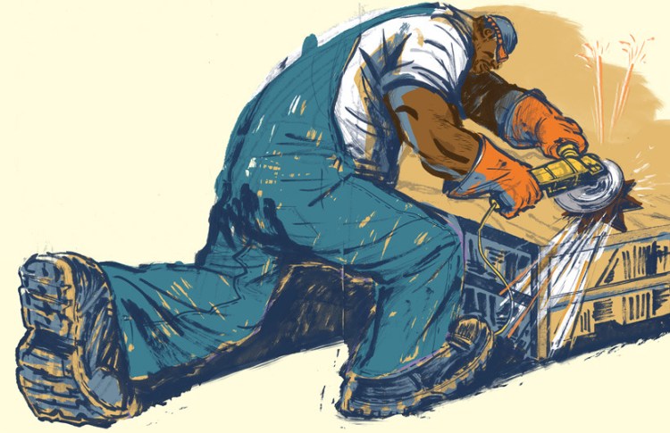 From the children's book Metal Man written by Aaron Reynolds art © 2010 Paul Hoppe