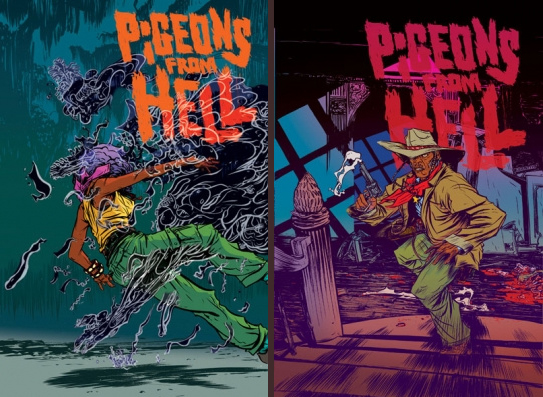 Nathan Fox's covers for Pigeons From Hell, Dark Horse Comics.