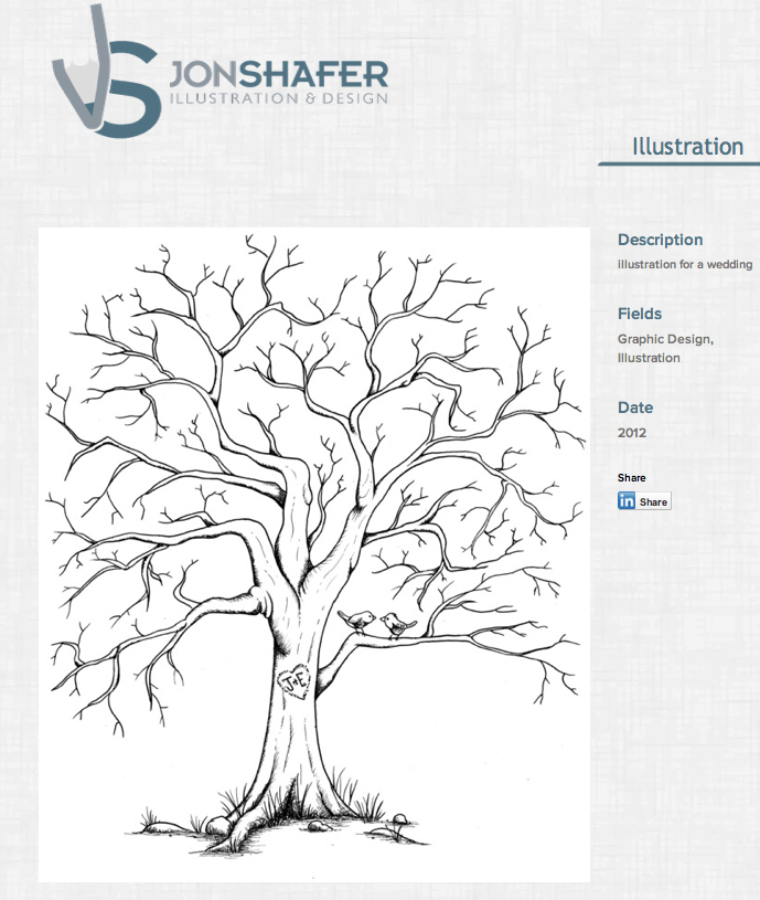 Original wedding tree art © Jon Shafer, 2012