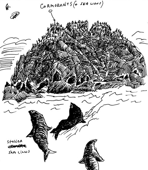 detail from  Bak's Alaska sketchbook/