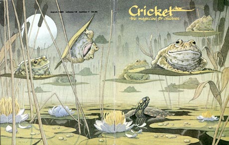 March 1989 Cricket cover by David Wiesner