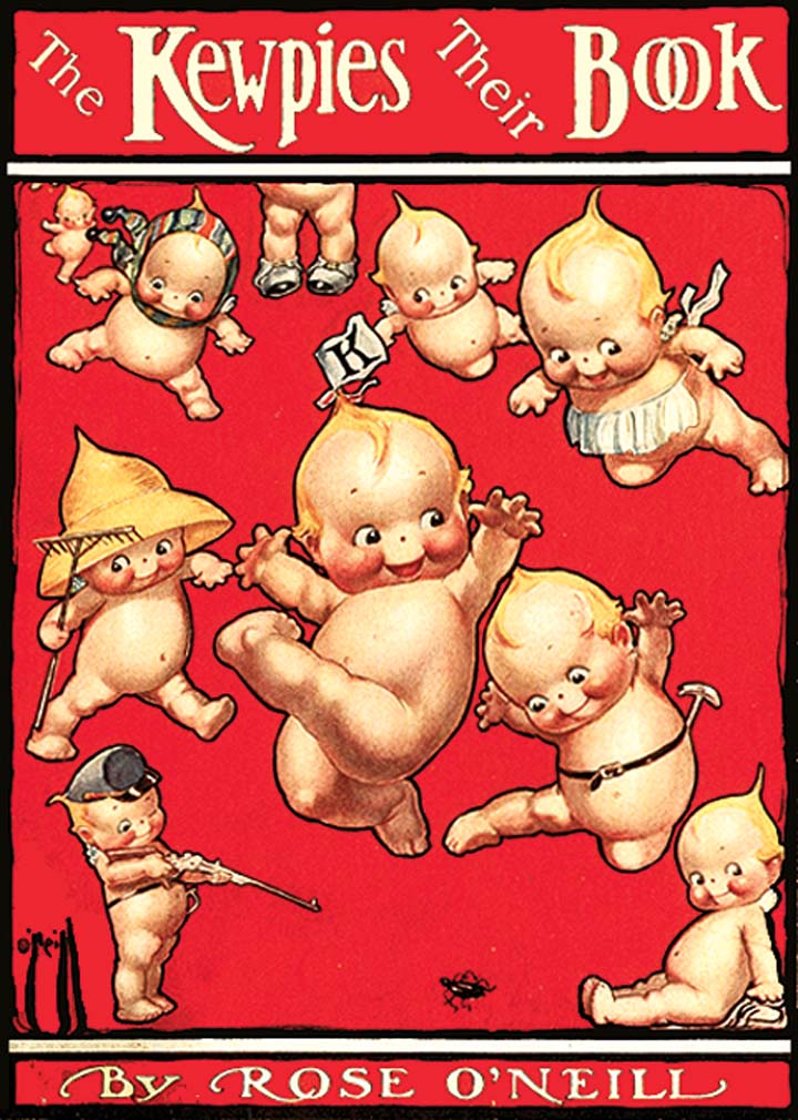 Illustrator Rose O'Neill became a millionaire  with her invention of Kewpies.