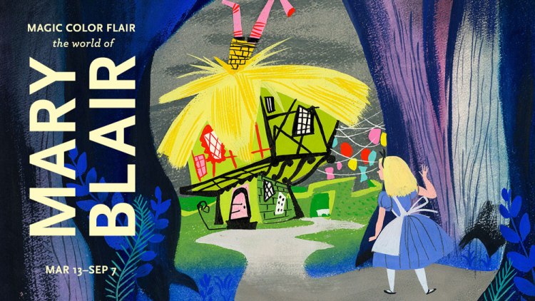Poster for Mary Blair exhibit at Disney Family Museum San Francisco