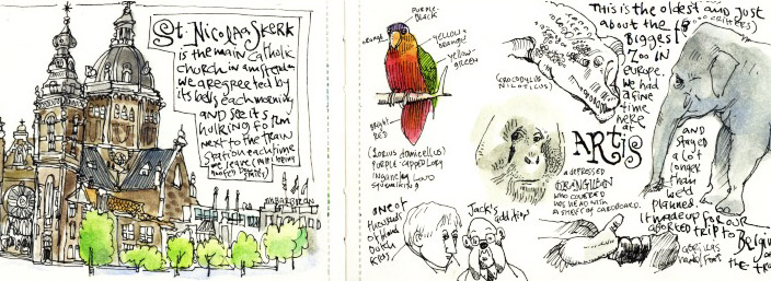 Detail from Amsterdam Sketchbook ©Danny Gregory