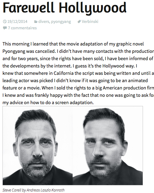 Screenshot from the blog at www.guydelisle.com