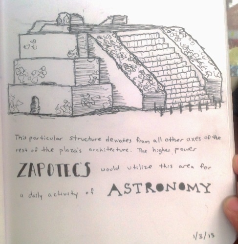 The observatory at Monte Alban by Malia Balas