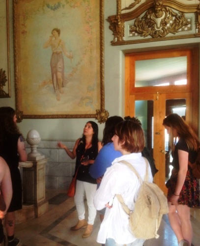Mariana Rivera giving us a tour of the Opera House. 