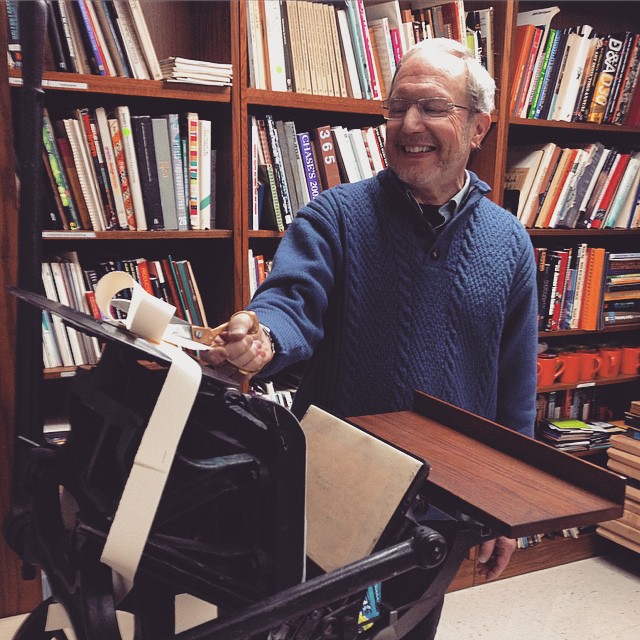 Ribbon Cutting for the restored Landis Press. Photo by Chelsea Gassert.