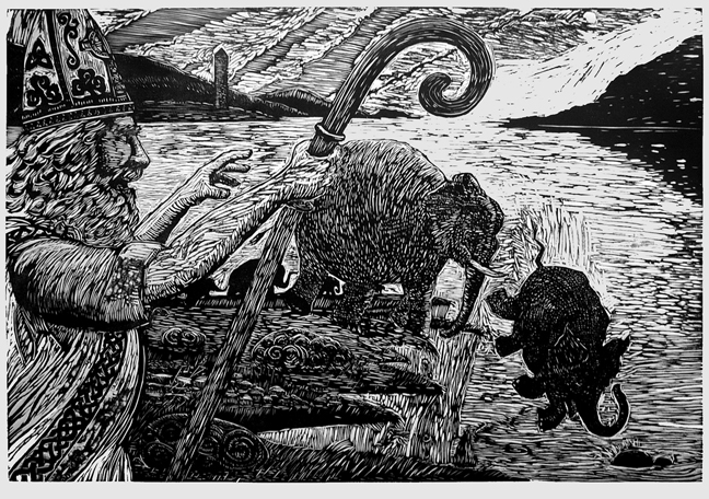 St. Patrick Driving the Elephants from Ireland