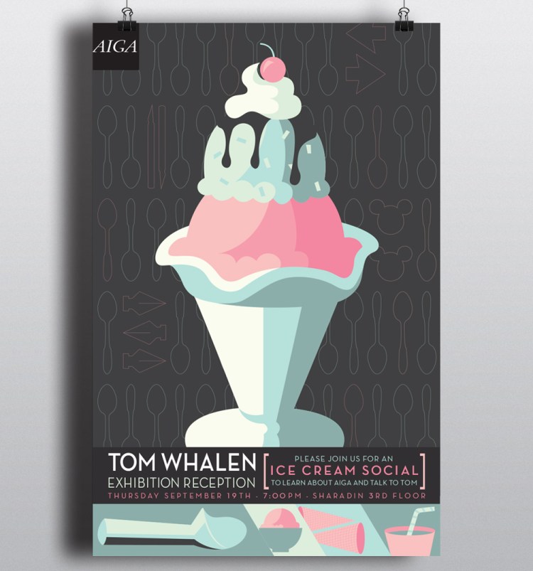 Tom Whalen at Kutztown, poster © Jamie Basile.