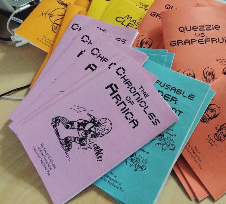 Selection of Stephanie Yue's zines.