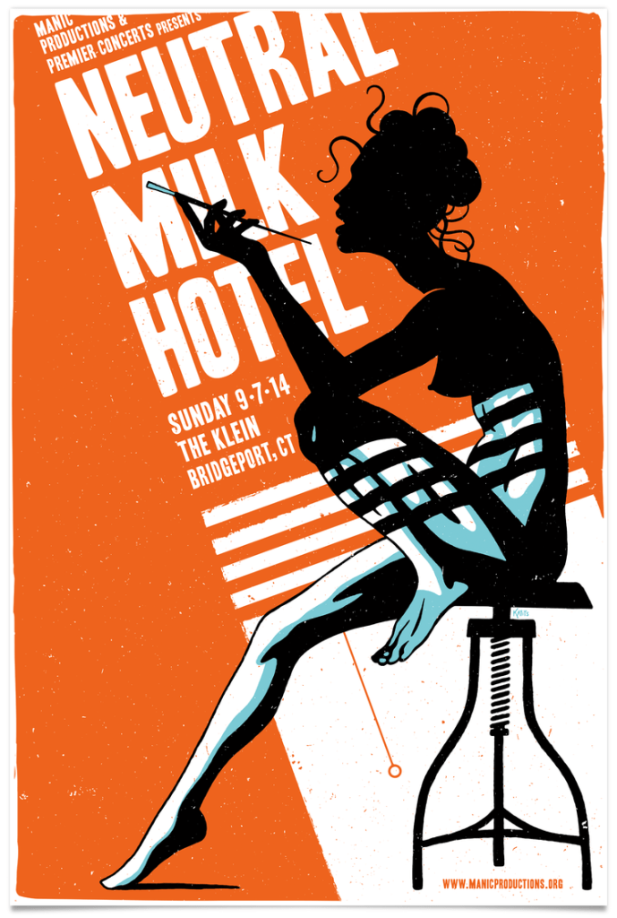 Neutral Milk Hotel gig poster © Mike Katits